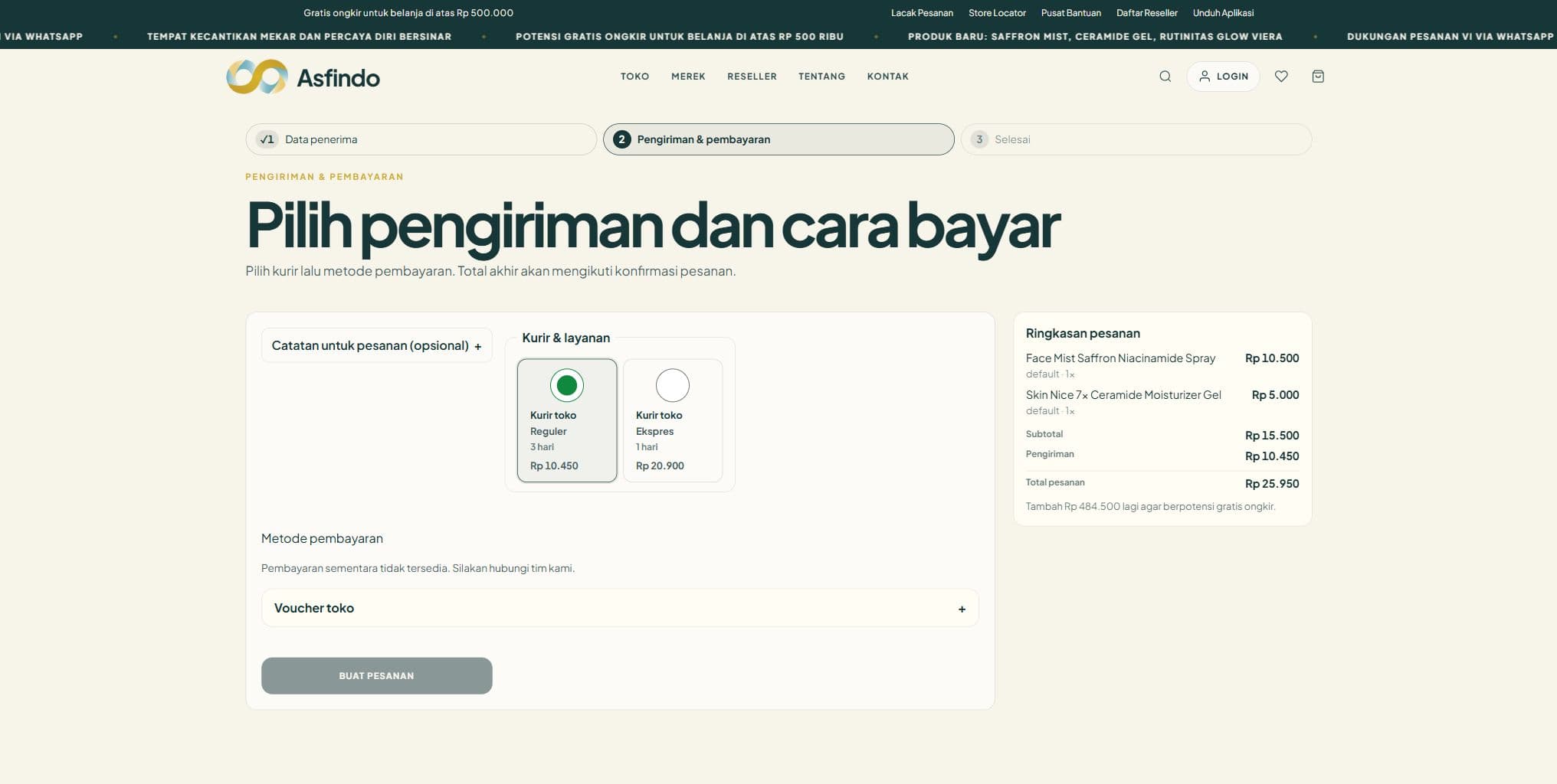Asfindo Commerce project preview